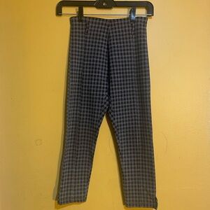 Zara Kids Black and Gray Checkered Pants